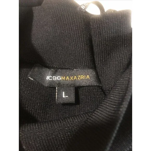 BCBG Womens Size Large Black Stretch Skirt Floral Embroidered Hem - Picture 4 of 5